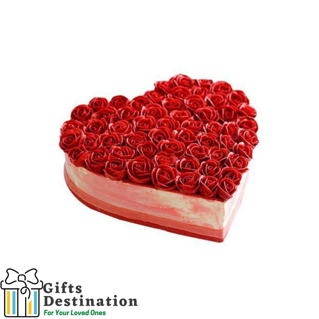 Send Vanilla Cake in Heart Shape with Cherry Topping Online - GAL22-109645  | Giftalove
